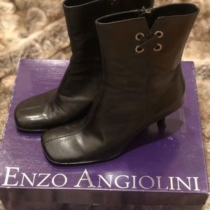 Woman’s black booties